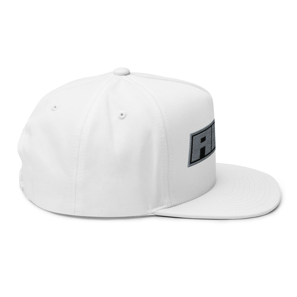 AHA Teal Logo Flat Bill Cap — Embroidered Snapback Hat