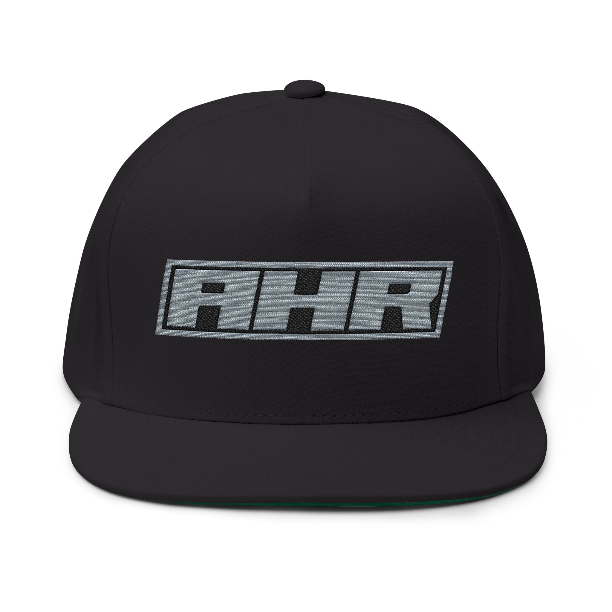 AHA Teal Logo Flat Bill Cap — Embroidered Snapback Hat