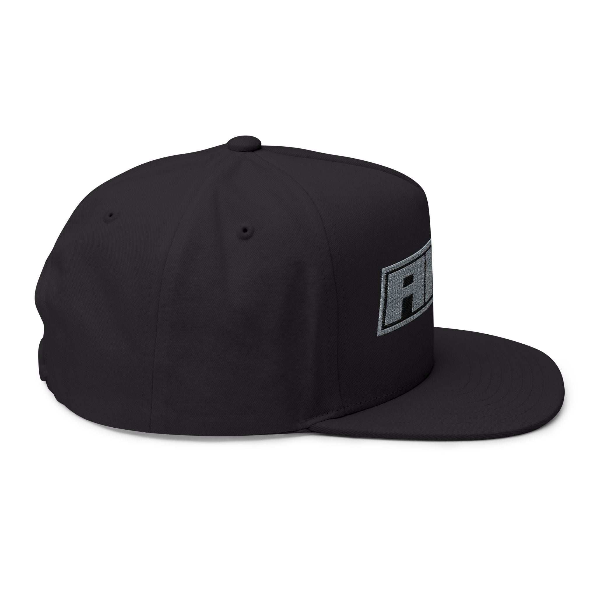 AHA Teal Logo Flat Bill Cap — Embroidered Snapback Hat